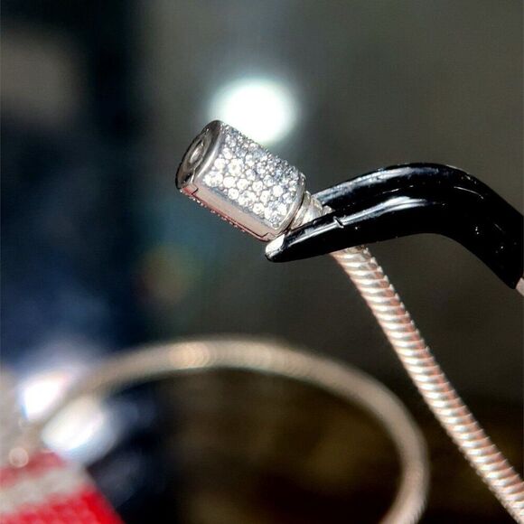 Pandora Pave Cz Barrel Clasp Bracelet/Necklace - Picture 3 of 7